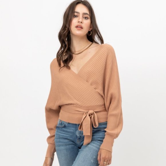 Light Clay Warp Knit Sweater - Picture 6 of 6